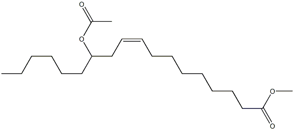 (9Z)-12-(Acetyloxy)-9-octadecenoic acid methyl ester Structure