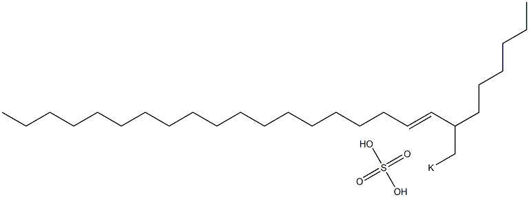 Sulfuric acid 2-hexyl-3-henicosenyl=potassium ester salt 구조식 이미지