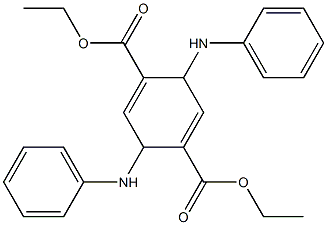2,5-Dianilino-2,5-dihydroterephthalic acid diethyl ester Structure