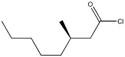 [R,(-)]-3-Methyloctanoyl chloride 구조식 이미지