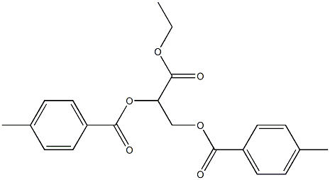 (-)-2-O,3-O-Di(p-methylbenzoyl)-D-glyceric acid ethyl ester 구조식 이미지