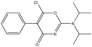 2-(Diisopropylamino)-5-phenyl-6-chloro-4H-1,3-oxazin-4-one 구조식 이미지