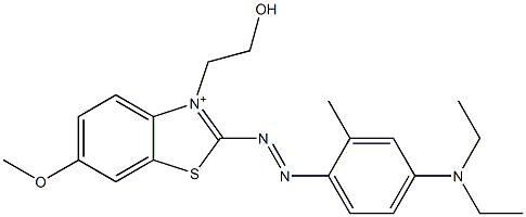 2-[(4-Diethylamino-2-methylphenyl)azo]-3-(2-hydroxyethyl)-6-methoxybenzothiazol-3-ium Structure