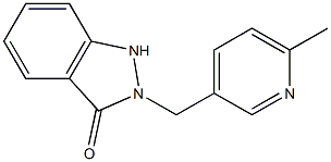 2-[(6-Methyl-3-pyridinyl)methyl]-1H-indazol-3(2H)-one 구조식 이미지