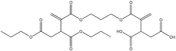 3,3'-[1,3-Propanediylbis(oxycarbonyl)]bis(3-butene-1,2-dicarboxylic acid dipropyl) ester Structure