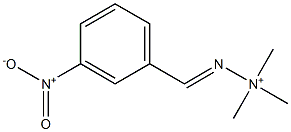 [(E)-3-Nitrophenylmethyleneamino]trimethylaminium Structure