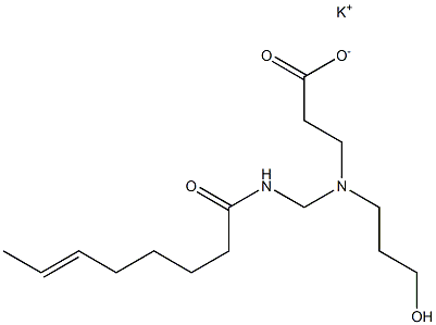 3-[N-(3-Hydroxypropyl)-N-(6-octenoylaminomethyl)amino]propionic acid potassium salt 구조식 이미지