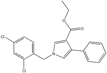 1-(2,4-Dichlorobenzyl)-4-phenyl-1H-pyrrole-3-carboxylic acid ethyl ester Structure