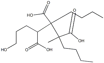 Butane-1,2,3-tricarboxylic acid 1-(3-hydroxypropyl)2,3-dibutyl ester Structure