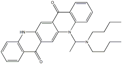 5-[1-(Dibutylamino)ethyl]-5,12-dihydroquino[2,3-b]acridine-7,14-dione 구조식 이미지