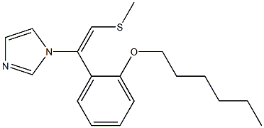 1-[(E)-2-Methylthio-1-[2-(hexyloxy)phenyl]ethenyl]-1H-imidazole 구조식 이미지