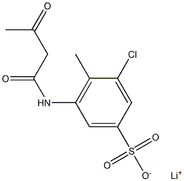 5-(Acetoacetylamino)-3-chloro-4-methylbenzenesulfonic acid lithium salt 구조식 이미지