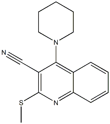 4-(1-Piperidinyl)-2-(methylthio)quinoline-3-carbonitrile Structure