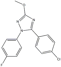 1-(4-Fluorophenyl)-5-(4-chlorophenyl)-3-methoxy-1H-1,2,4-triazole 구조식 이미지