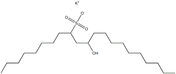 11-Hydroxyhenicosane-9-sulfonic acid potassium salt Structure