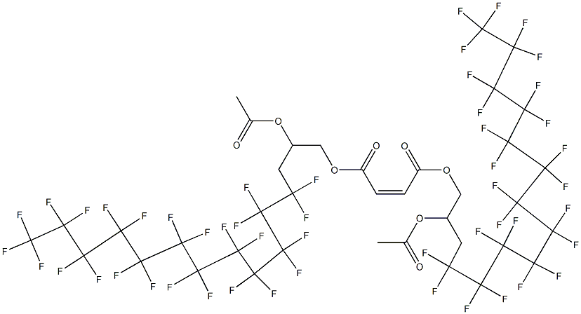 Maleic acid bis(2-acetyloxy-4,4,5,5,6,6,7,7,8,8,9,9,10,10,11,11,12,12,13,13,14,14,15,15,15-pentacosafluoropentadecyl) ester Structure