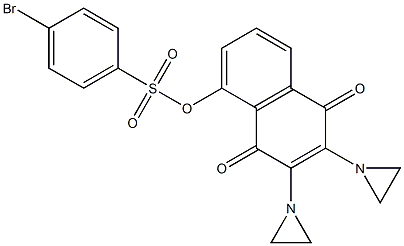 2,3-Bis(1-aziridinyl)-5-(4-bromophenylsulfonyloxy)-1,4-naphthoquinone 구조식 이미지
