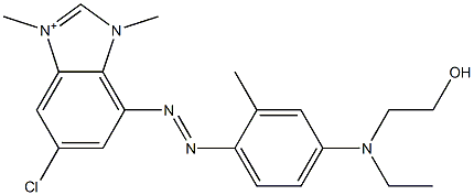 5-Chloro-7-[[4-[ethyl(2-hydroxyethyl)amino]-2-methylphenyl]azo]-1,3-dimethyl-1H-benzimidazol-3-ium 구조식 이미지