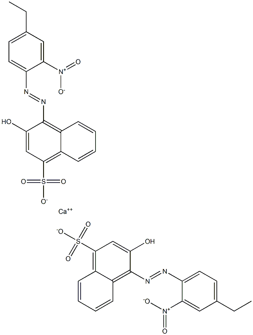 Bis[1-[(4-ethyl-2-nitrophenyl)azo]-2-hydroxy-4-naphthalenesulfonic acid]calcium salt Structure