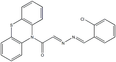 1-(10H-Phenothiazine-10-yl)-2-[2-(2-chlorobenzylidene)hydrazono]ethanone 구조식 이미지