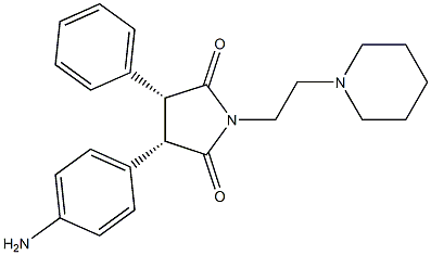 (3S,4R)-3-(4-Aminophenyl)-4-phenyl-1-(2-piperidinoethyl)pyrrolidine-2,5-dione Structure