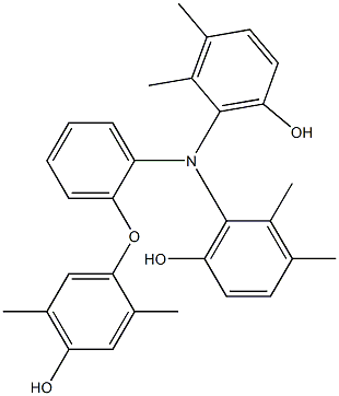 N,N-Bis(6-hydroxy-2,3-dimethylphenyl)-2-(4-hydroxy-2,5-dimethylphenoxy)benzenamine Structure