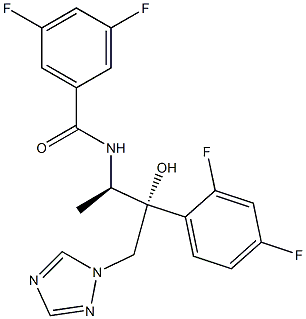 N-[(1R,2R)-2-(2,4-Difluorophenyl)-2-hydroxy-1-methyl-3-(1H-1,2,4-triazol-1-yl)propyl]-3,5-difluorobenzamide Structure