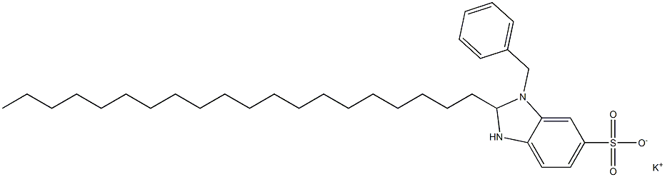 1-Benzyl-2,3-dihydro-2-icosyl-1H-benzimidazole-6-sulfonic acid potassium salt 구조식 이미지