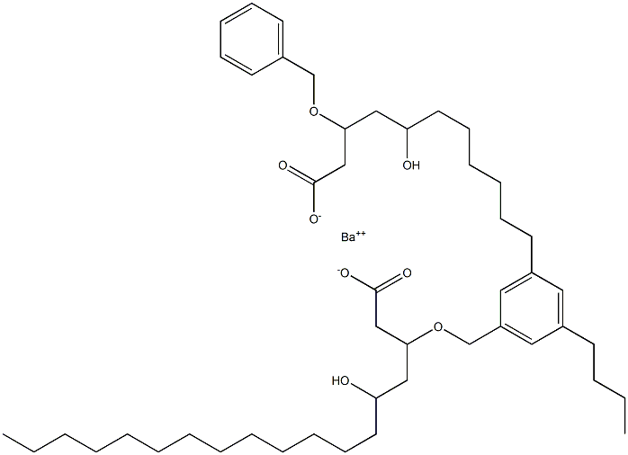 Bis(3-benzyloxy-5-hydroxystearic acid)barium salt 구조식 이미지