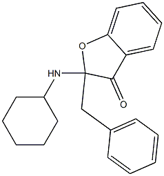 2-Benzyl-2-cyclohexylaminobenzofuran-3(2H)-one Structure