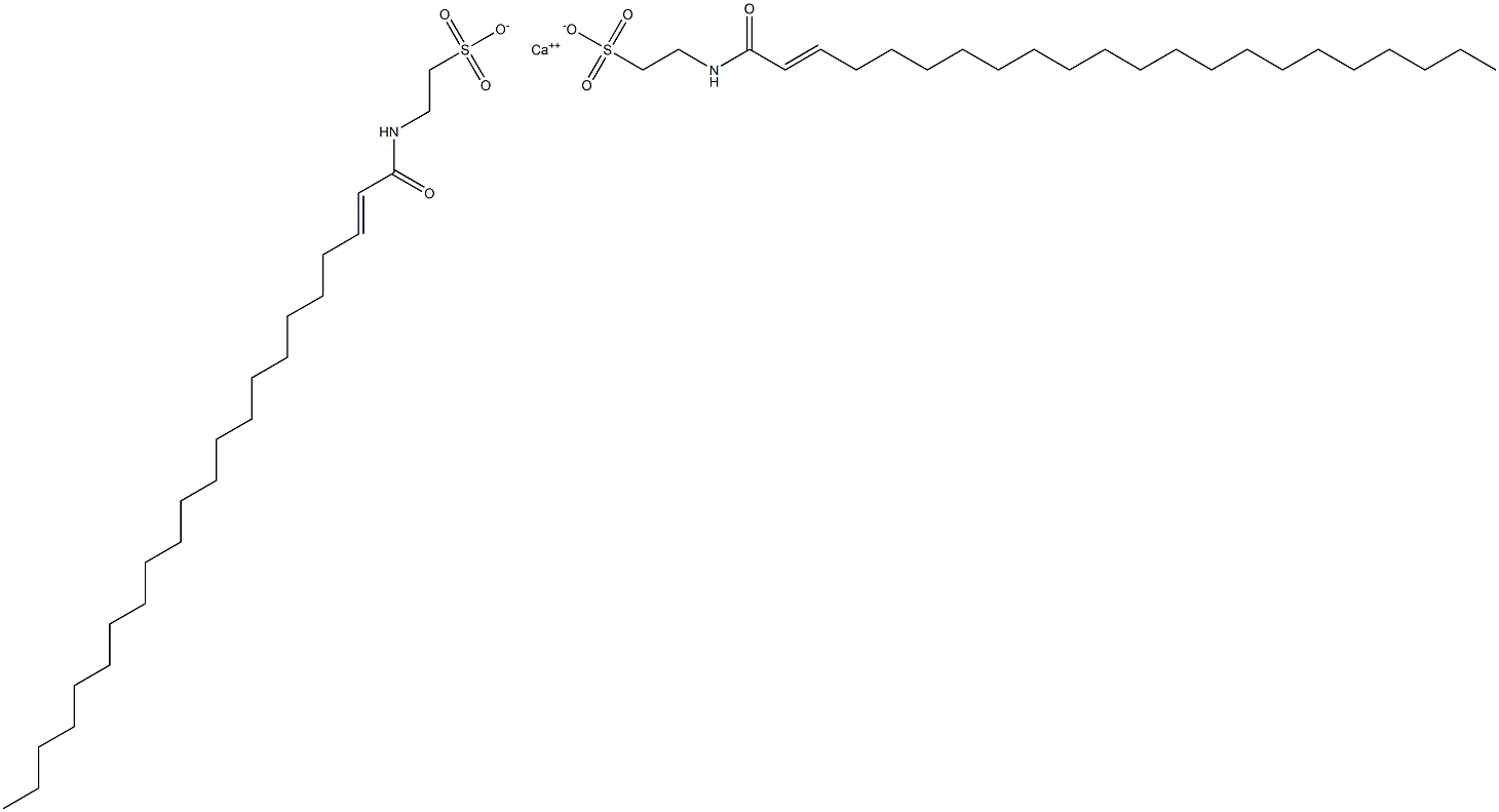 Bis[N-(1-oxo-2-docosen-1-yl)taurine]calcium salt Structure