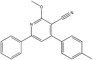 4-(p-Tolyl)-6-phenyl-2-methoxypyridine-3-carbonitrile Structure