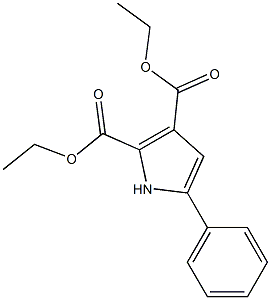 5-Phenyl-1H-pyrrole-2,3-dicarboxylic acid diethyl ester 구조식 이미지