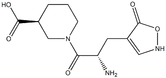 (3S)-1-[(S)-2-Amino-3-[(2,5-dihydro-5-oxoisoxazol)-4-yl]propanoyl]piperidine-3-carboxylic acid 구조식 이미지