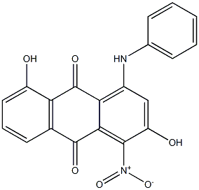 1-Anilino-3,8-dihydroxy-4-nitroanthraquinone 구조식 이미지