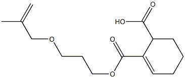 1-Cyclohexene-2,3-dicarboxylic acid hydrogen 2-[3-(methallyloxy)propyl] ester 구조식 이미지