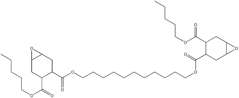 Bis[2-(pentyloxycarbonyl)-4,5-epoxy-1-cyclohexanecarboxylic acid]1,11-undecanediyl ester 구조식 이미지