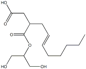 2-(2-Octenyl)succinic acid hydrogen 1-[2-hydroxy-1-(hydroxymethyl)ethyl] ester 구조식 이미지