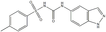 1-(1H-Indazol-5-yl)-3-(4-methylphenylsulfonyl)urea 구조식 이미지