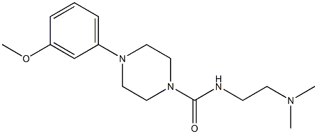 N-(2-Dimethylaminoethyl)-4-[3-methoxyphenyl]piperazine-1-carboxamide 구조식 이미지