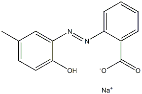 2-[(2-Hydroxy-5-methylphenyl)azo]benzoic acid sodium salt Structure