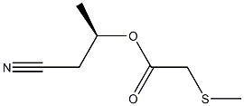 (Methylthio)acetic acid (R)-1-(cyanomethyl)ethyl ester Structure