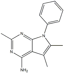 4-Amino-2,5,6-trimethyl-7-phenyl-7H-pyrrolo[2,3-d]pyrimidine Structure