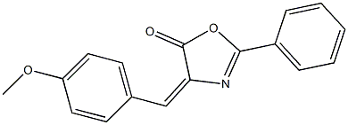 2-Phenyl-4-[(E)-(4-methoxyphenyl)methylene]-2-oxazolin-5-one 구조식 이미지