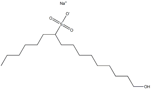 16-Hydroxyhexadecane-7-sulfonic acid sodium salt Structure