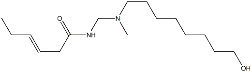 N-[[N-(8-Hydroxyoctyl)-N-methylamino]methyl]-3-hexenamide 구조식 이미지