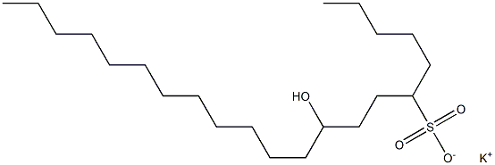 9-Hydroxyhenicosane-6-sulfonic acid potassium salt 구조식 이미지