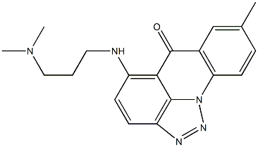 5-[3-Dimethylaminopropylamino]-8-methyl-6H-[1,2,3]triazolo[4,5,1-de]acridin-6-one 구조식 이미지