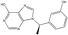 9-[(R)-1-(3-Hydroxyphenyl)ethyl]-9H-purin-6-ol Structure