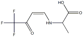 2-[[(Z)-4,4,4-Trifluoro-3-oxo-1-butenyl]amino]propionic acid 구조식 이미지